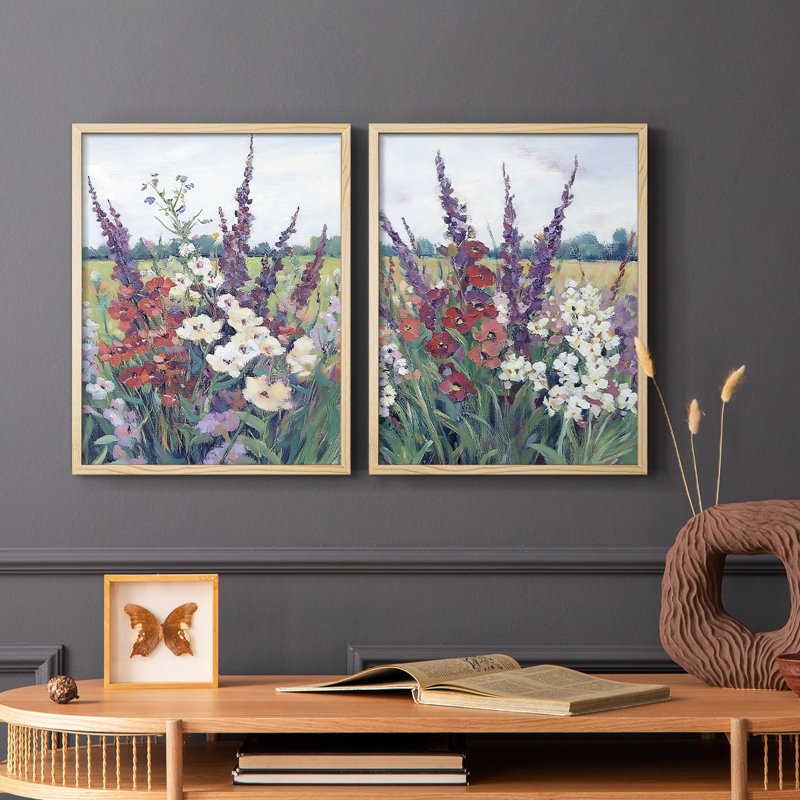 Série FLORAL DCxxxix - reproduction encadrée de qualité supérieure - prête à être accrochée - aucun clou requis - aucun clou requis