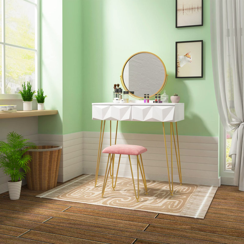 Coilin Dressing Table with Mirror