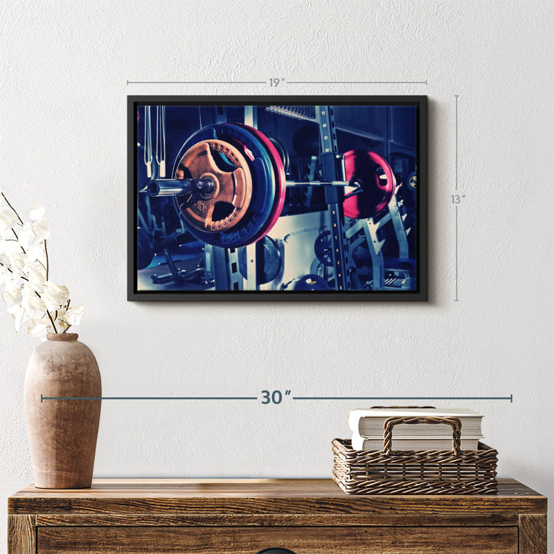 «Gym Barbell Wall Art», H 13 po x l 19 po