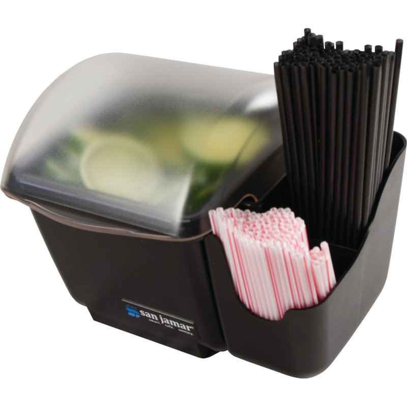 Mini support à condiments dôme avec panier à pression 1 pte - Noir - Noir