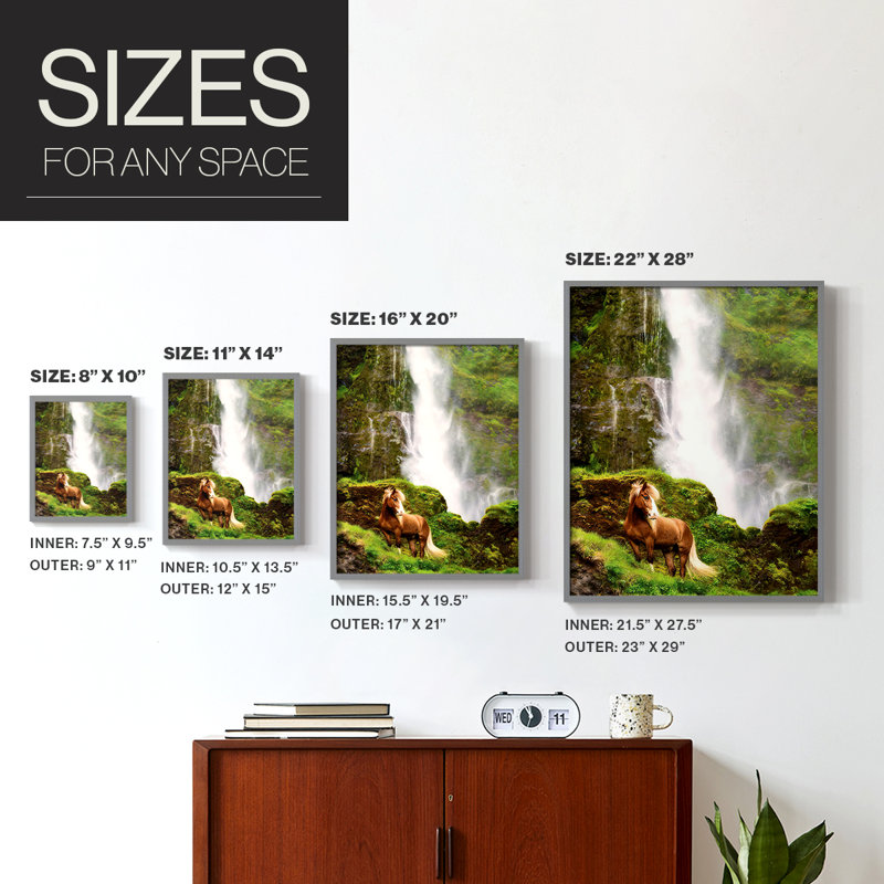 View At Rest VI Framed Print - Solid Wood, Gray, 10" H x 8" W
