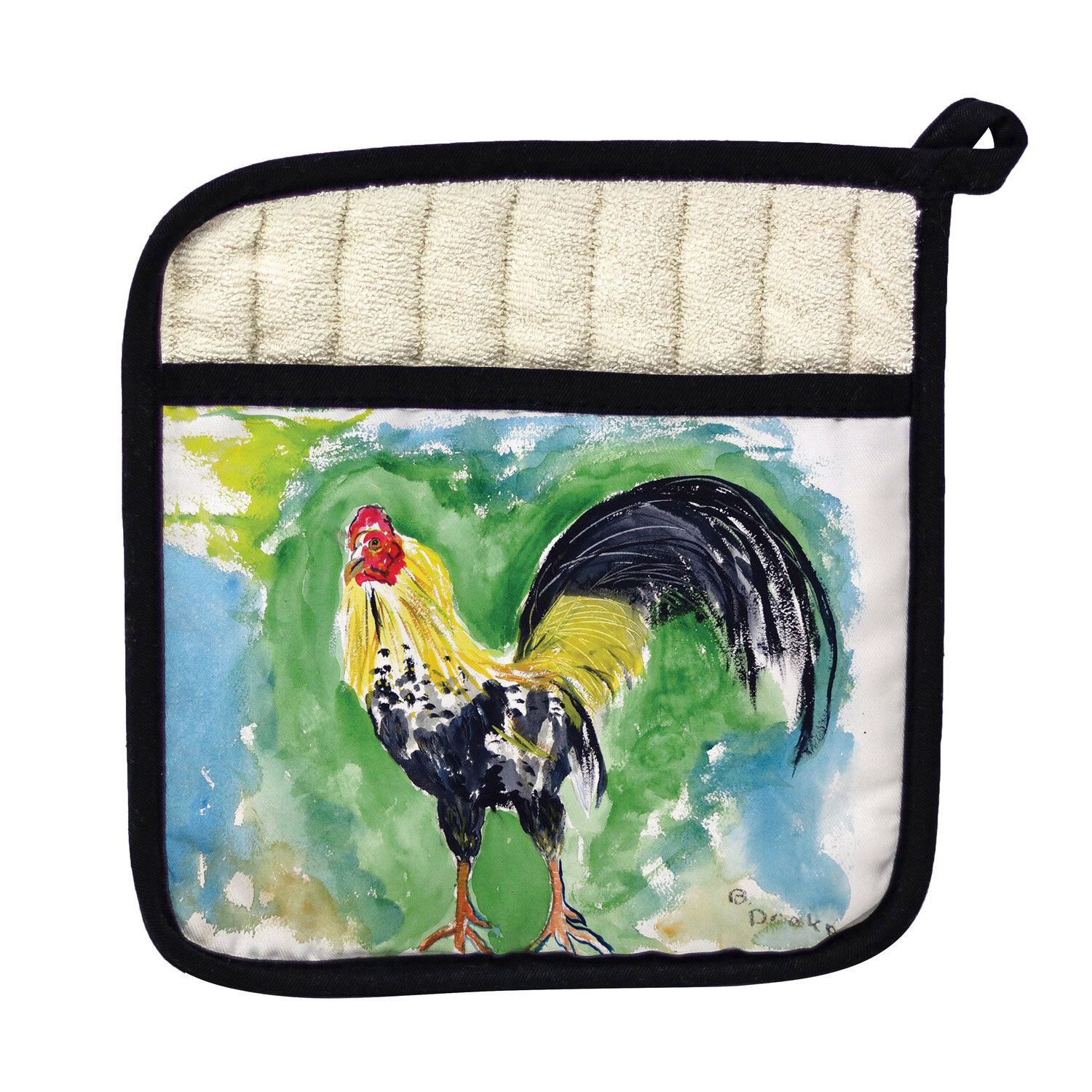 Rooster Patchwork Potholder Set of 2