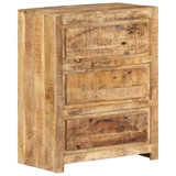 Drawer Cabinet 23.6" x 13" x 29.5" Solid Wood Acacia