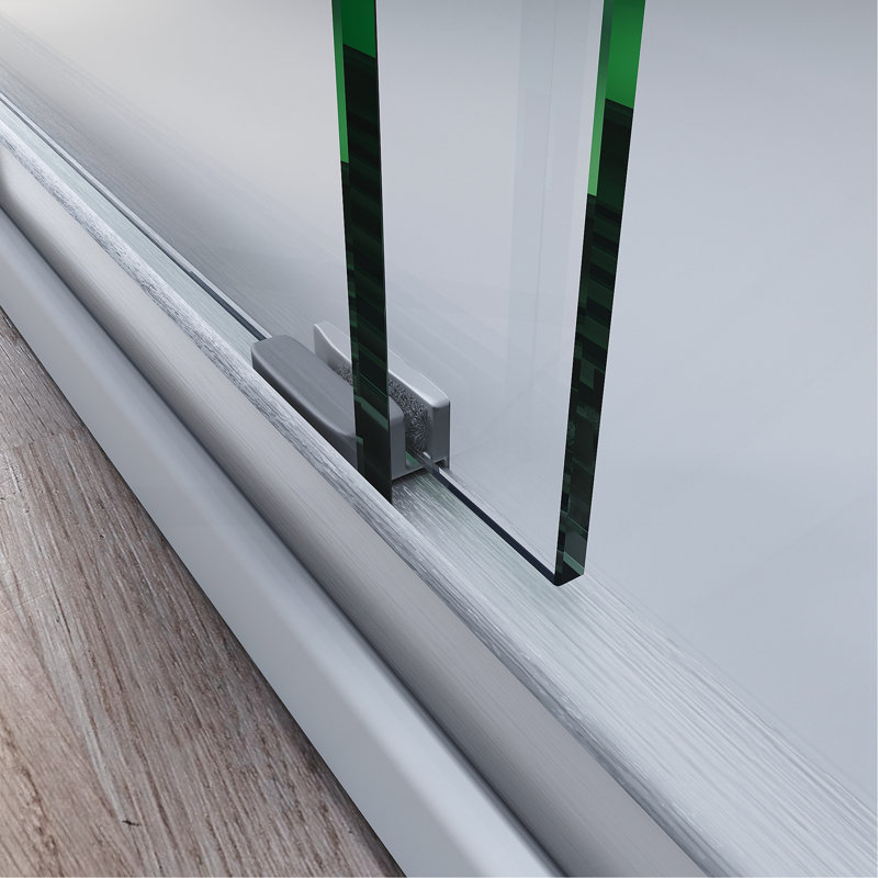 Sliding Glass Tub Door 56-60 In. W X 57 In. H, Brushed Nickel