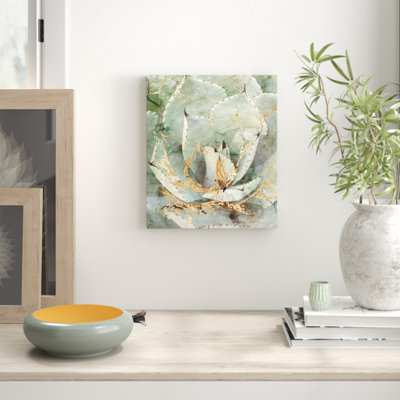 " Golden Succulent " by Oliver Gal