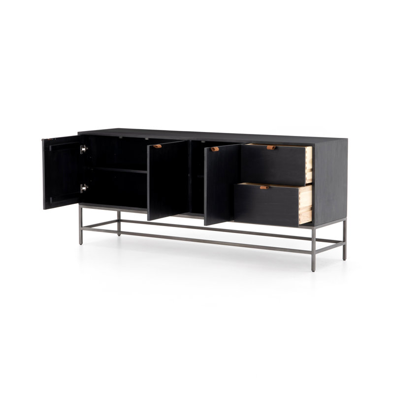 Trey 72'' W Sideboard, Black Wash Poplar