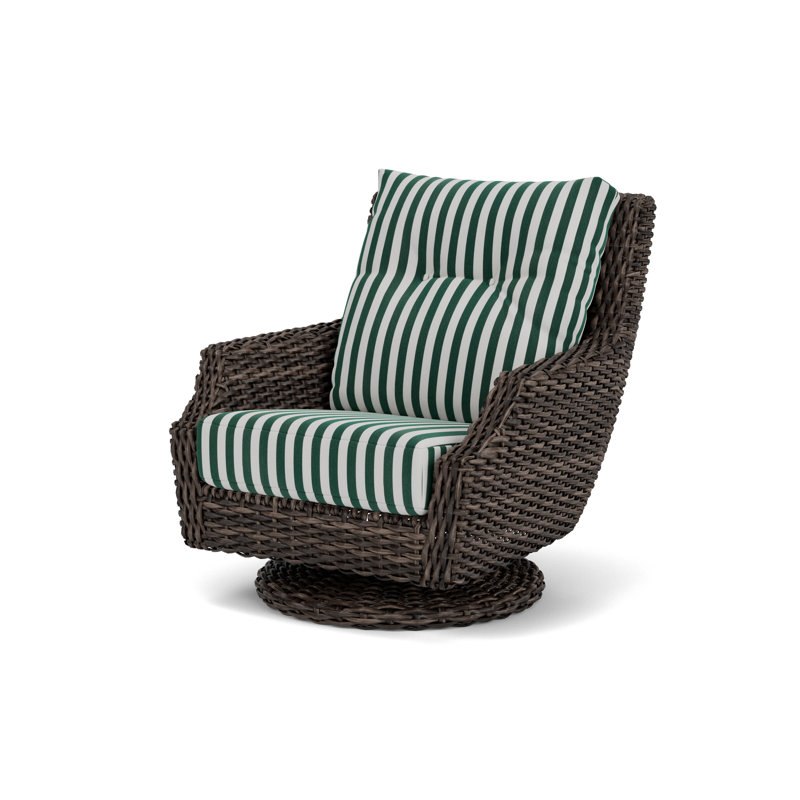 Largo Outdoor Rocker Chair, SafariGreen/ White Stripe