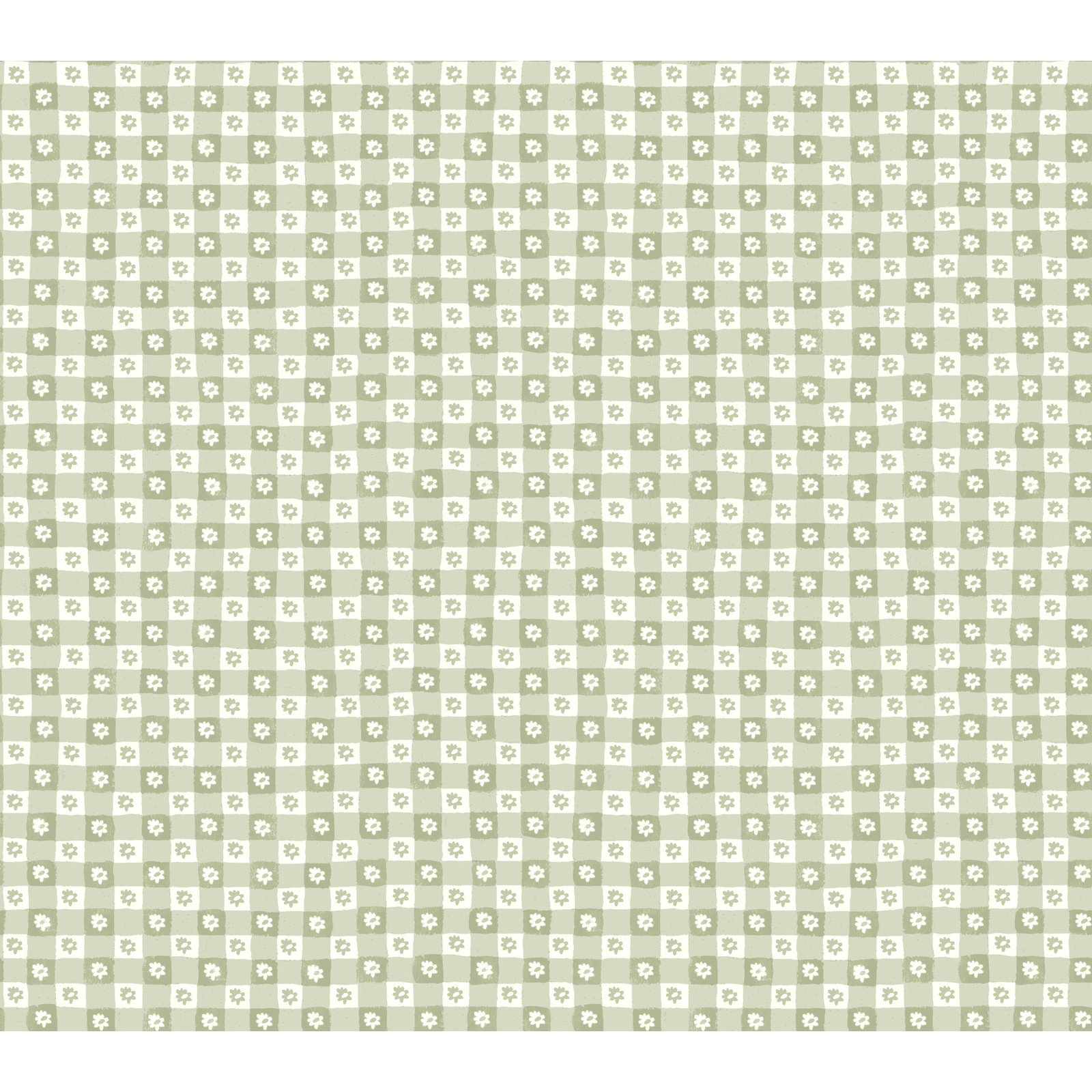 Rifle Paper Co. Daisy Gingham Self-Adhesive Roll, Green