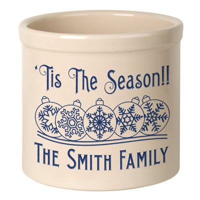 Personalized Snowflake Ornament Ceramic Pot Planter