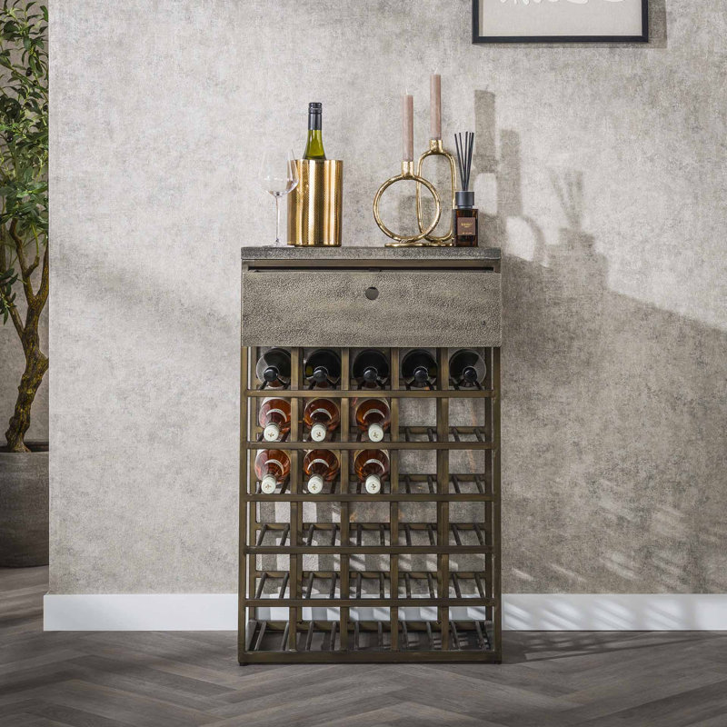 Fero Floor Wine Bottle Rack Grey