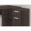 Bureau d'ordinateur, bureau personnel, coin, tiroirs de rangement, L 46 po, forme en L, travail, ordinateur portable, stratifié brun, contemporain-163407849