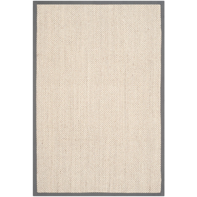 Debroh Natural Fiber Sisal With Latex Solid Color Rug, Rectangle 11' x 15'