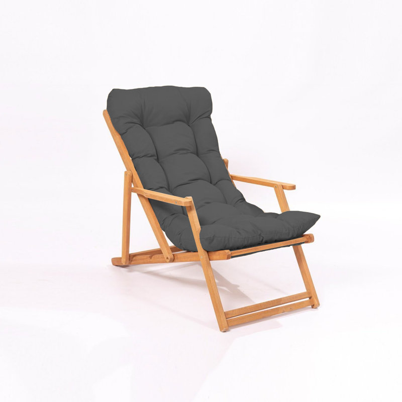 Phillippi Folding Deck Chair, Grey
