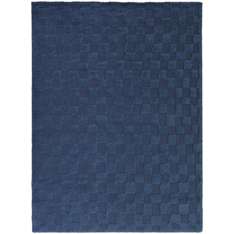 Tapis bleu tissé à la machine rectangulaire en polyester / polypropylène tissé à la machine Sharra