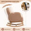Chaise berçante rembourrée avec repose-pieds Teddy-1783857055