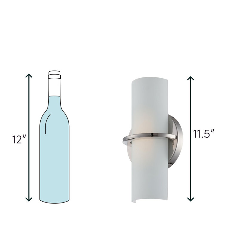 Widger LED Armed Sconce, Polished Nickel