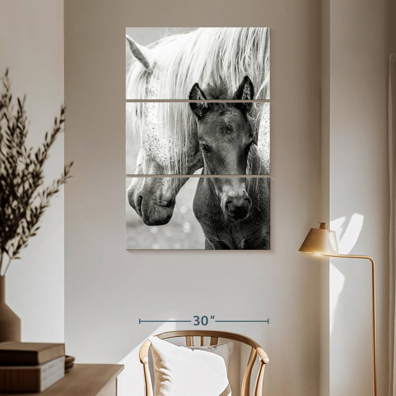 Brampt The Foal And Horse, 65" H x 42" W