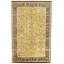Hand Knotted Wool Area Rug in Gold And Black