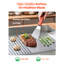 Plaque chauffante commerciale 1750w 21,06 x 11,81 pouces 122 - 570f à température réglable en acier inoxydable pour steak avec patins et brosses de nettoyage pour spatules