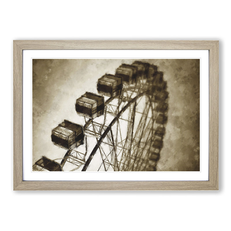 Ferris Wheel Vol.3 - Framed Print, 36cm H x 48cm W x 2cm D, Oak Framed
