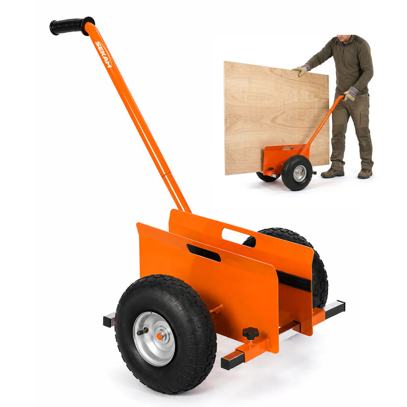 500 lb. Capacity Adjustable Panel Dolly with 10-Inch Pneumatic Wheels