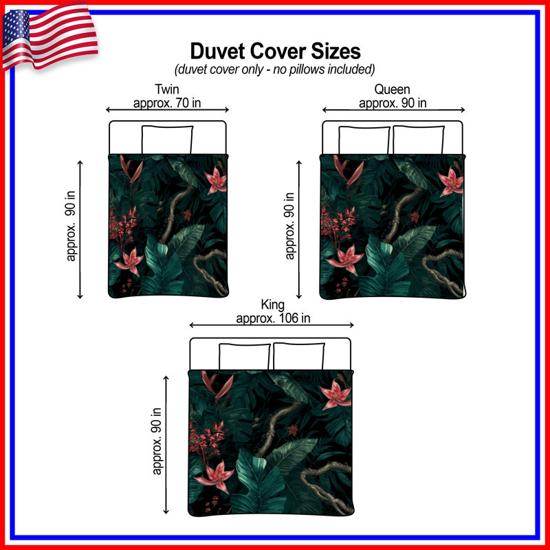 Housses de couette Lush Tropical, Lit simple