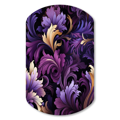Lowestoft - Cylinder Paisley Metal Wall Decor, Asymmetrical Metal Wall Sculpture Print