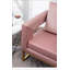 Chaise avec accoudoirs rembourrée Lenola, rose-1409263581