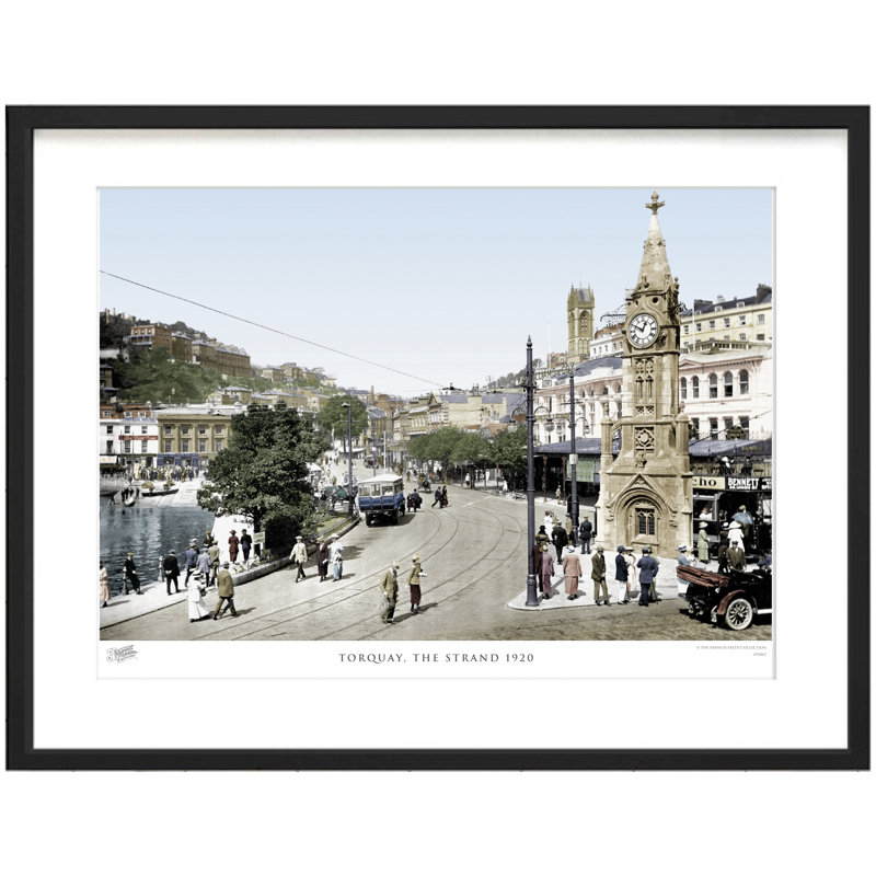 Torquay, The Strand 1920 by Francis Frith - Single Picture Frame Print, 40cm H x 50cm W x 2.3cm D