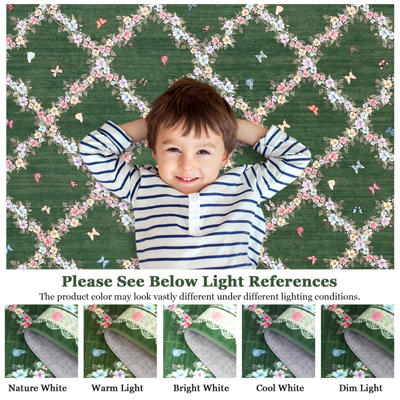 Area Rugs for Living Room  Bedroom, Vintage Washable Non Slip Low Pile Stain Resistance Carpet for Indoor Dining Room, Farmhouse, Office and Dorm Bedroom, Dining Room