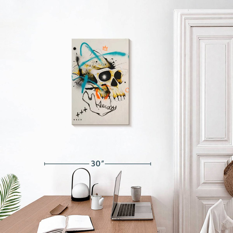 Crâne humain urbain Kerner Scary Pop, H 24 po x l 16 po