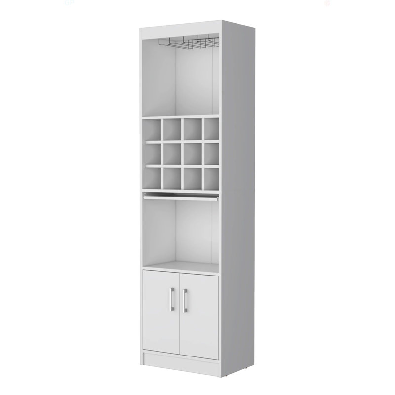 Bar Cabinet With Wine Storage, White