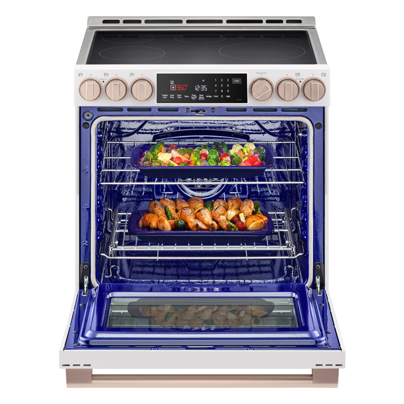 LG STUDIO Induction Slide-in Range, Essence White