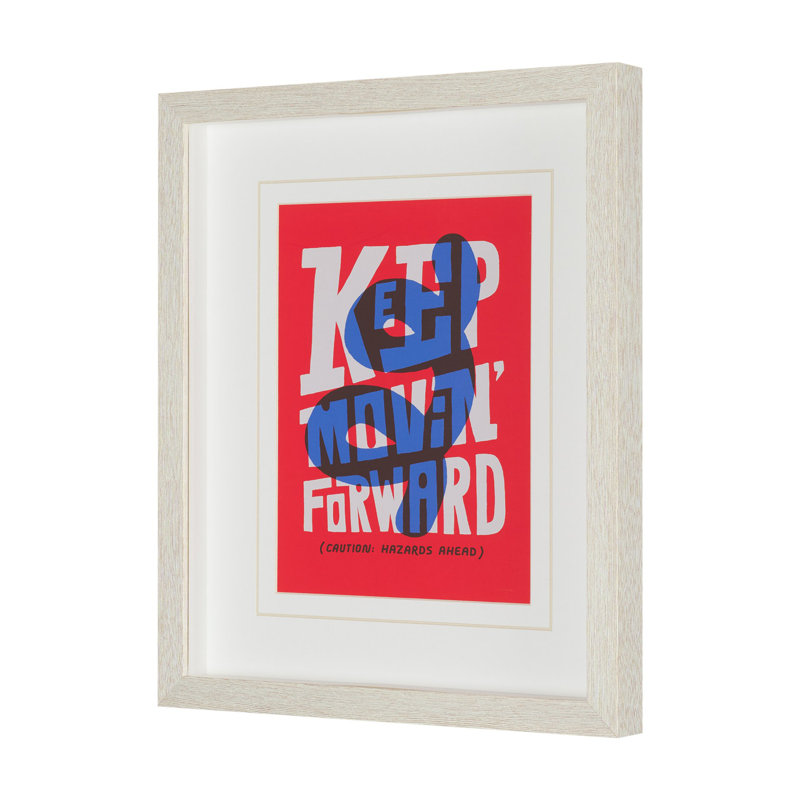 Motivation Mantra I par Michael Mullan, œuvre d'art encadrée sous verre, Rouge, Motivation Mantra I