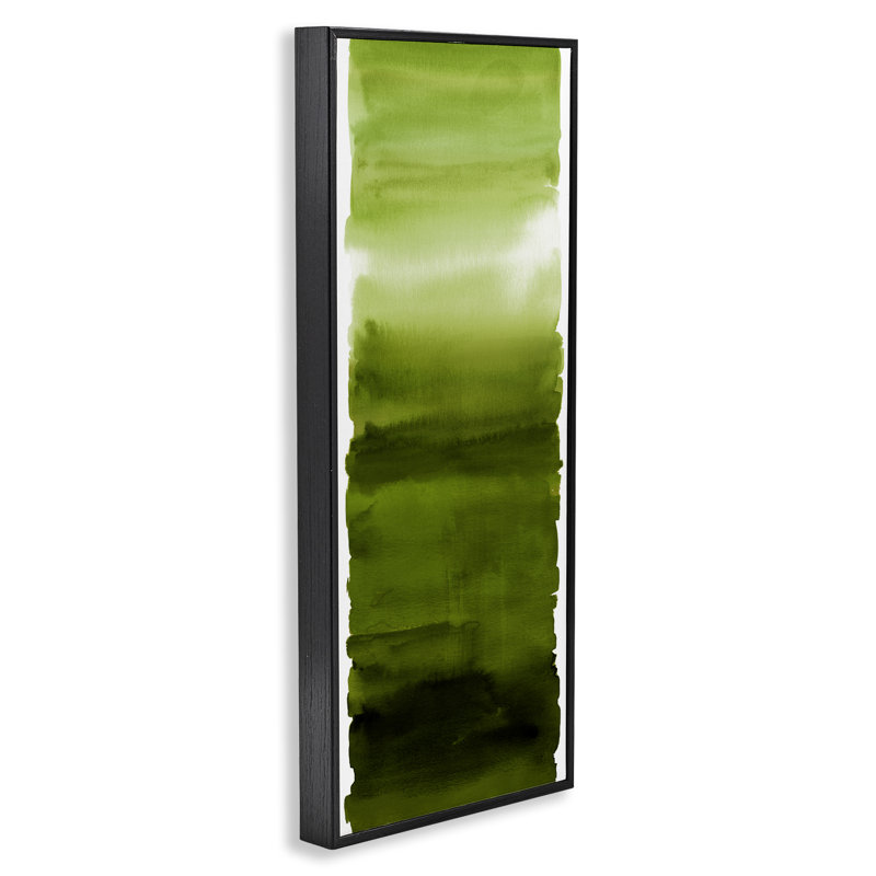 Giclée encadrée dégradé vert, design par Allie Corbin, Giclée noire de minuit encadrée, H 24 po x l 10 po