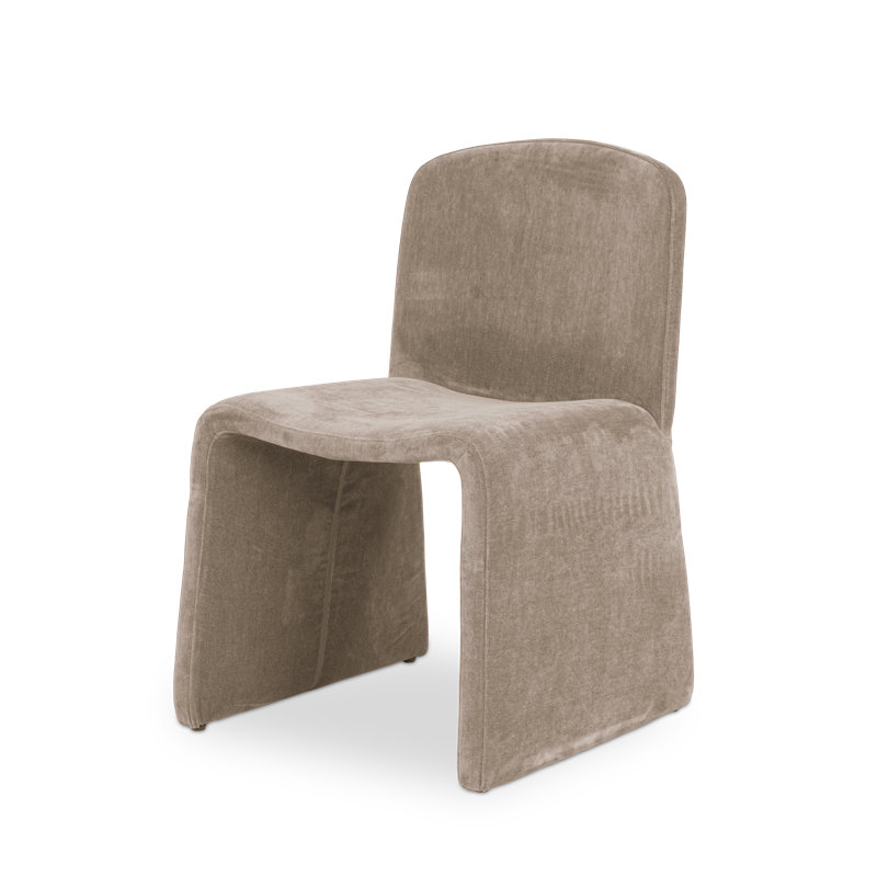 Chaise d'appoint rembourrée Holt, Chameau