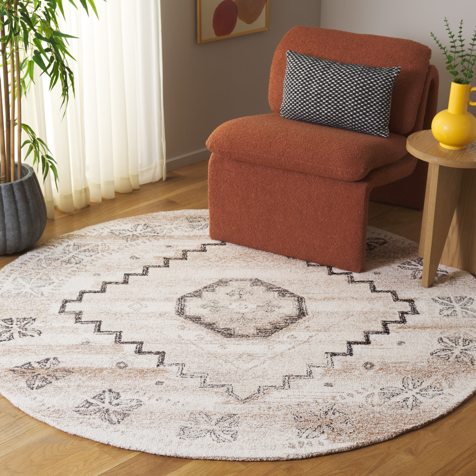 Barnwell Handmade Rug, Round 6'