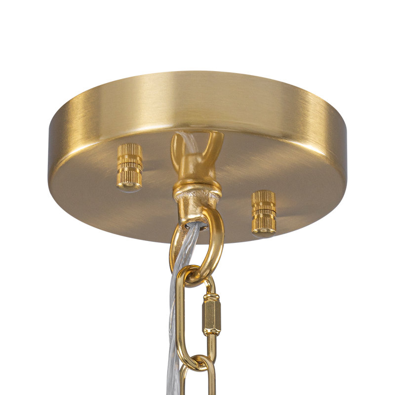Luminaire suspendu en verre opale 1 lumière Contemporary Glam