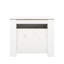 Console extensible 118,50 po, couleur blanche et fabrication en carton, console pour table d'entrée multifonctionnelle 120,64 po x 31,4 po, blanc, panneau de particules, option