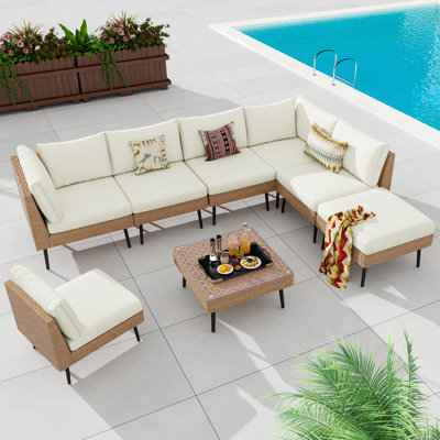 8 Piece Outdoor Patio Furniture Set