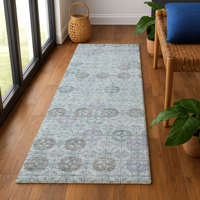 Premium Machine Washable Mayfield AMF1855 Geometric Rug, Runner 2'3" x 7'6"