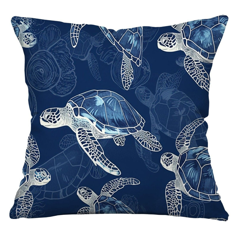   Reversible Throw Pillow, 14"H x 14"W