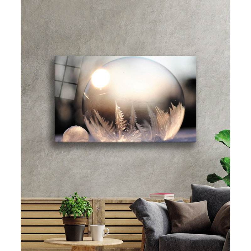 Élégante peinture décorative en verre trempé 18,1 po x 28,3 po | 100% verre trempé, épaisseur: 0,16 pouce | Superbe œuvre d'art pour la décoration intérieure, le salon et les espaces de bureau, durable et facile à nettoyer
