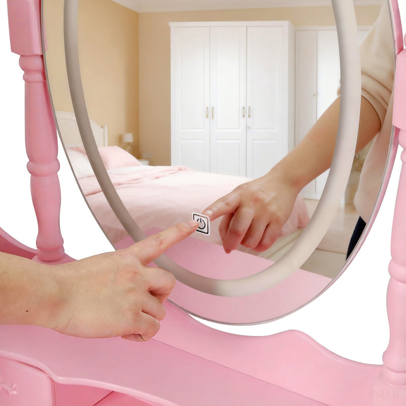 Ensemble de coiffeuse Princess, Rose