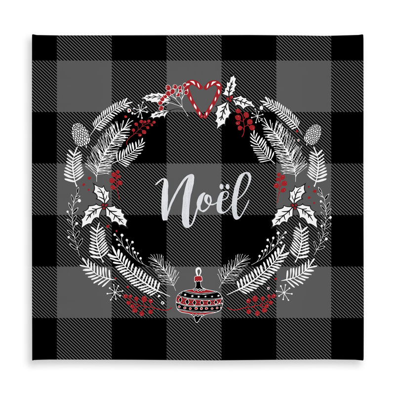 Christmas Wreath Tablecloth | Indoor Outdoor Home Decor