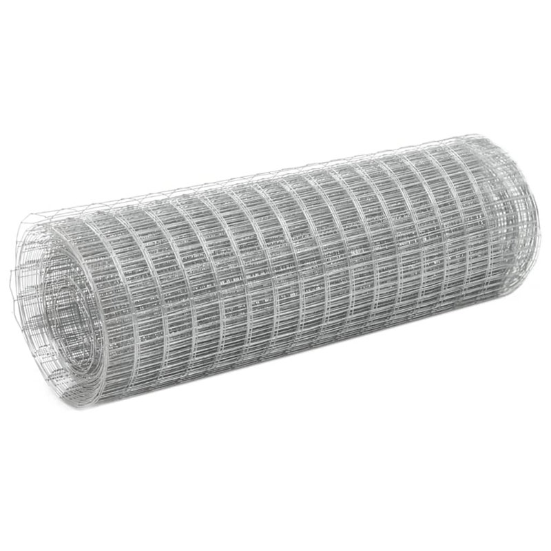 49.9618cm H x 393.7cm W Silver Plastic Wire/Mesh Fence