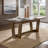 Cipolla 72" Wood Finish Rectangular Dining Set - 7-Piece, Dining Table, Beige Fabric Arm Chairs And Side Chairs-106895649