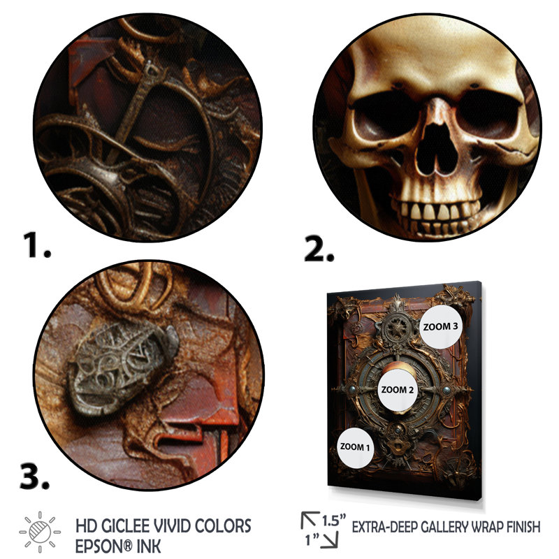 Impression sur toile pirate, thème du trésor nautique - livre de code pirate, H 32 po x l 24 po x P 1 po, Cadre flottant noir