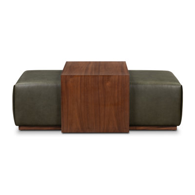47" Genuine Leather Ottoman