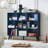 10 Cube Bookshelf,3 Tier Modern Wide Bookcase With Legs,Mid-Century Wood Bookshelves Storage，Retro Large Book Case,Freestanding Organizer Display Shelf For Bedroom,Living Room,Office-2127432904-2127432902